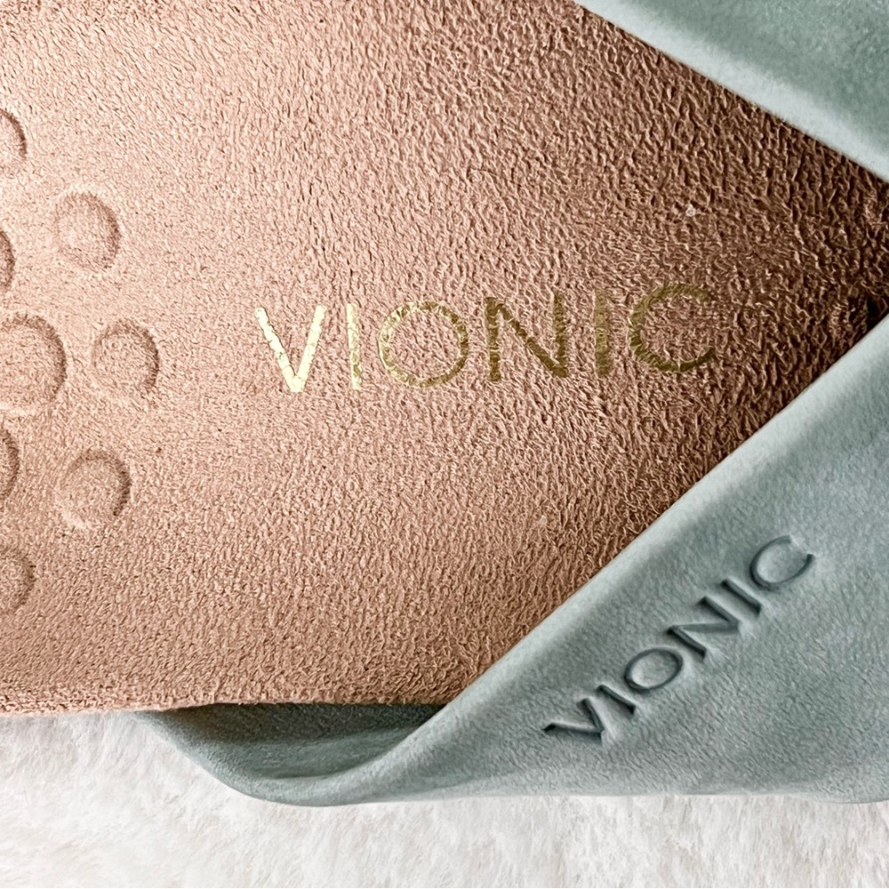Vionic Shelley Slide Sandal Mint Color Soft Buttery Suede Size 6 - Picture 10 of 13